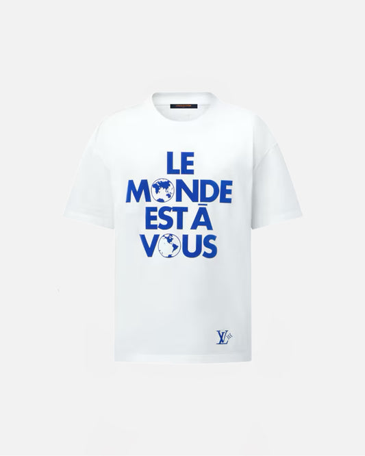 T-shirt de luxe - blanc/bleu